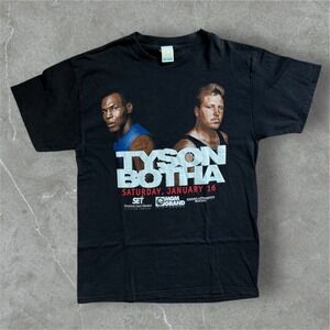 MGM Grand T Shirt Mens Large Black Mike Tyson vs Francois Botha Boxing Match
